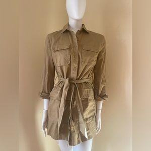 Utility Tie Waist Shirt Dress